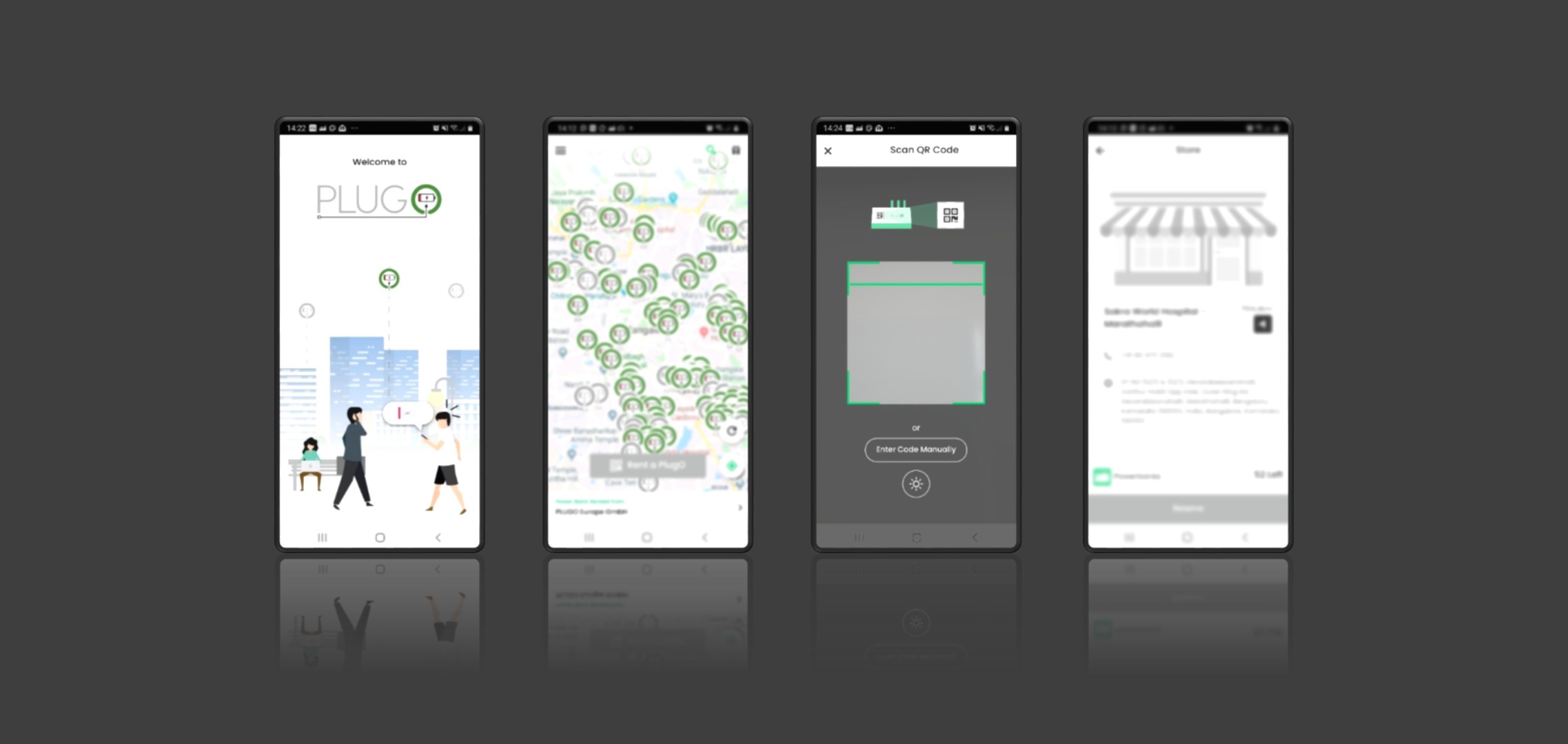 PLUGO-App in mehreren Ansichten